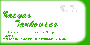 matyas tankovics business card